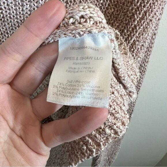 Veronica Beard Leah Rib Rose Gold Crewneck Sweater Medium Knit - Picture 9 of 13